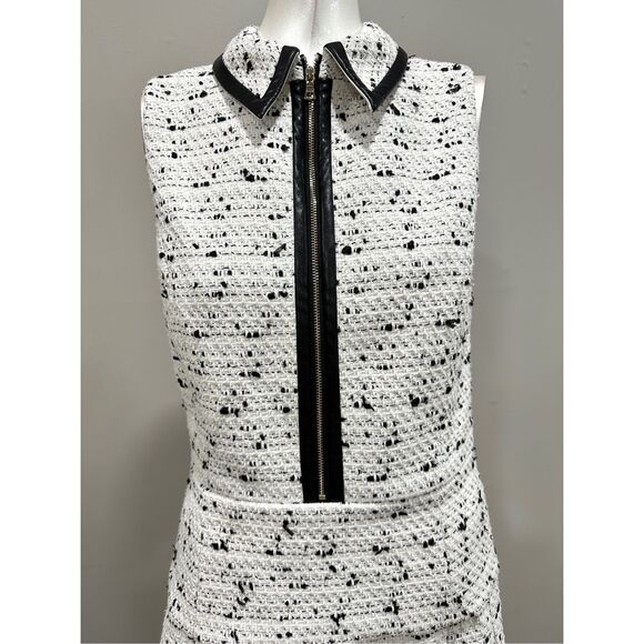 NWT ALICE + OLIVIA ELLIS TWEED BOX PLEAT DRESS SIZE 12 $495 - Picture 6 of 11